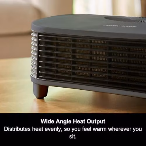 Morphy Richards HeatFlux 2kw Fan Heater with Adjustable Thermostat and Overheat Protection, Grey – 5