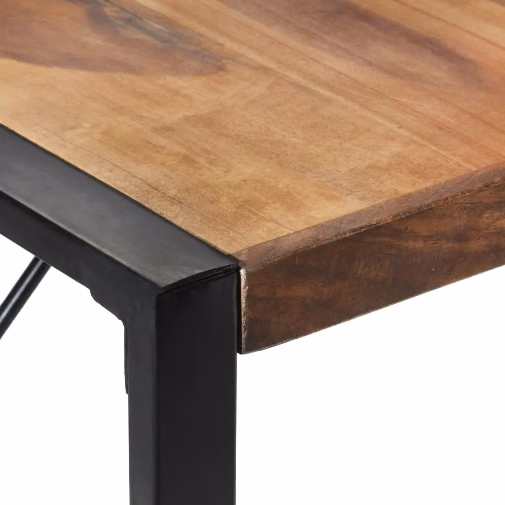 Berkfield Home Square Solid Wood Dining Table in Brown, W/D/H: 140 x 140 x 75 cm – 3