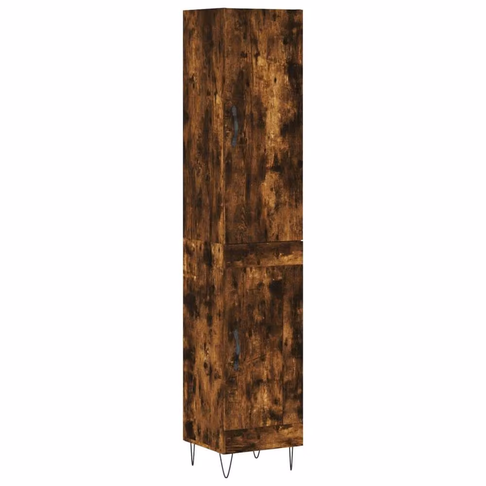 Berkfield Home Highboard in Smoked Oak Brown, W/D/H: 34.5 x 34.0 x 180.0 cm – 3