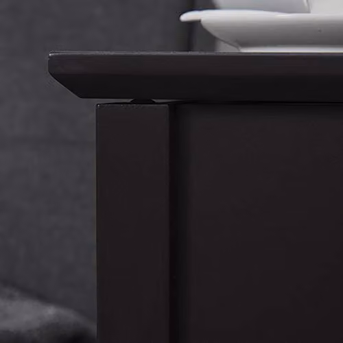 HOMCOM Retro Brown End Table with Flip Top and Storage Cabinet – 8