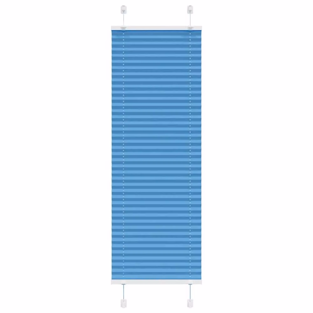 Berkfield Home Single Pleat Opaque Polyester Fabric Blind in Blue, W: 40 cm, H: 100 cm – 2