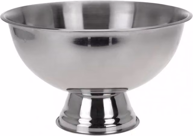 VOGREX Large Stainless Steel Party Bowl in Silver – 1
