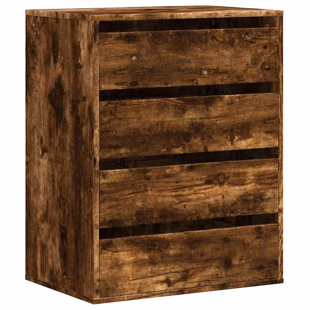 Berkfield Home Classic Corner Chest of Drawers in Smoked Oak Brown, W: 60 cm, D: 41 cm, H: 76 cm – 2