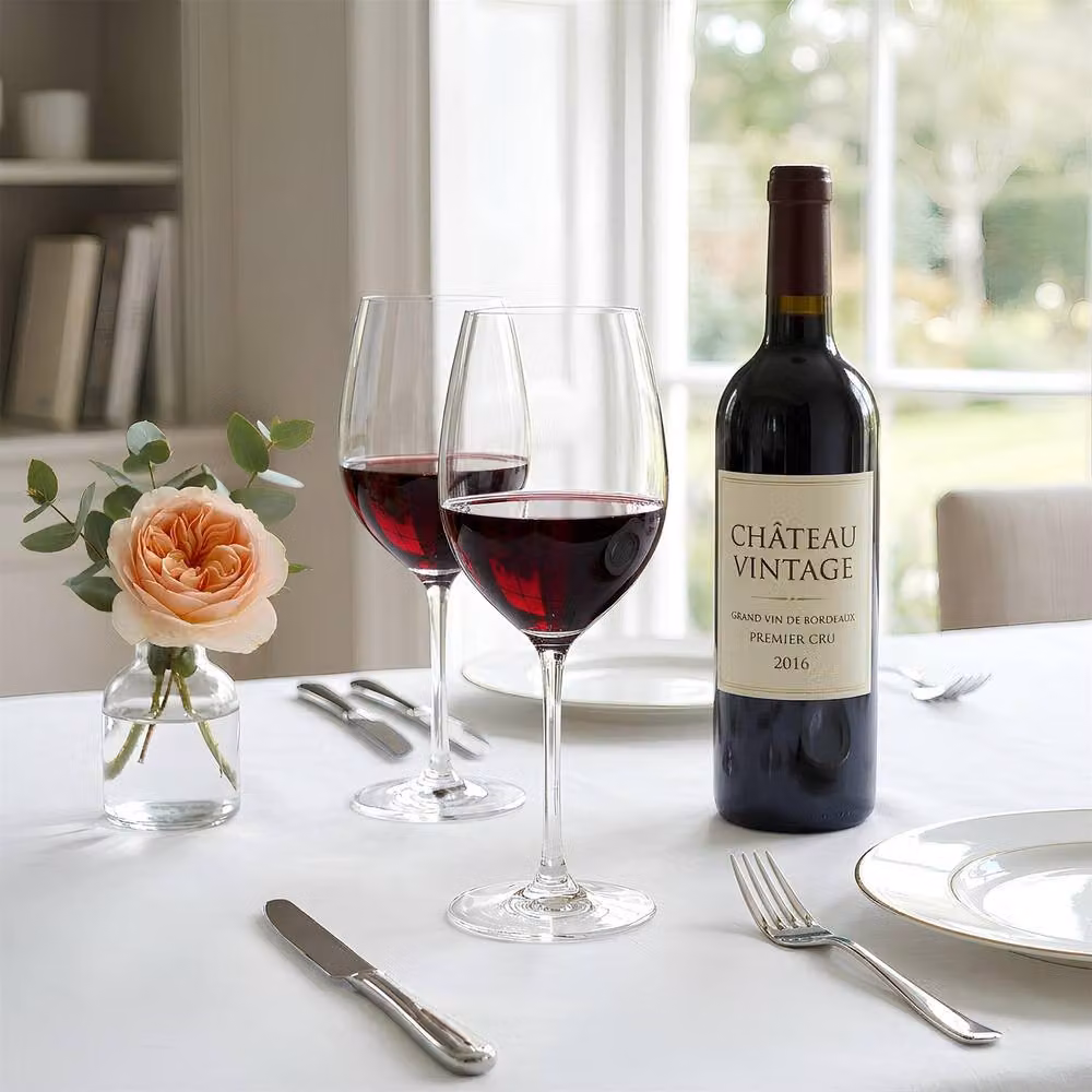 Argon Tableware Mayfair Lead-Free Crystal Red Wine Glasses, 650ml, Pack of 6, Transparent – 3