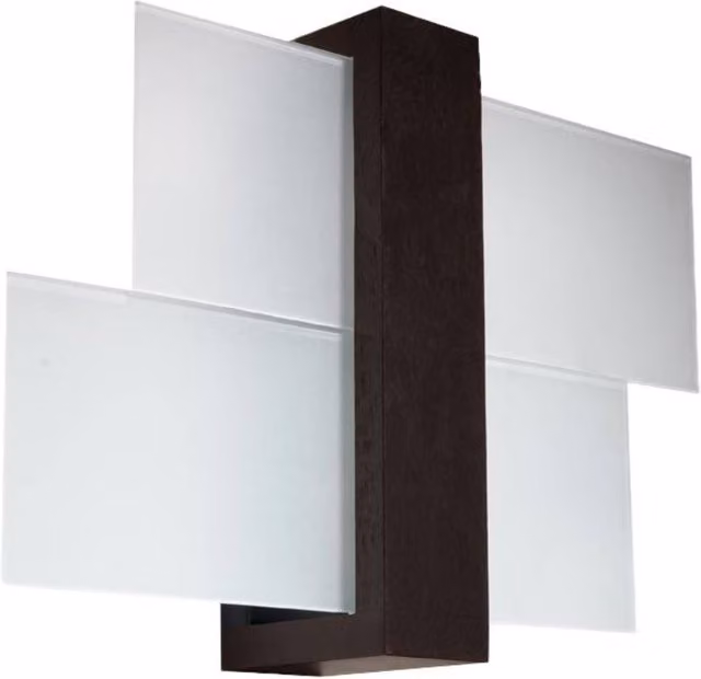 Sollux Lighting Scandinavian Wall Lamp in Dark Brown, W/H/D: 30 x 43 x 12 cm