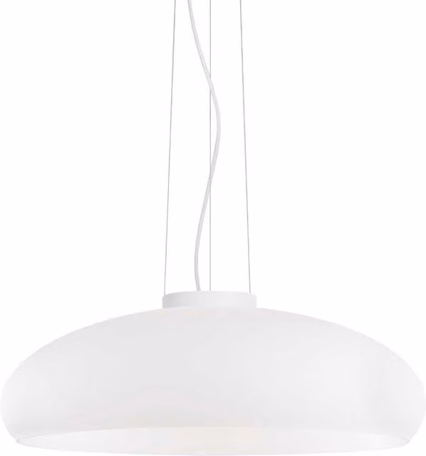 Ideal Lux Aria Dome Glass Ceiling Pendant Light in White