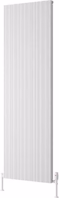 Bathroom Kingdom Melvin White Designer Flat Panel Vertical Aluminium Radiator H: 180 cm, W: 54 cm
