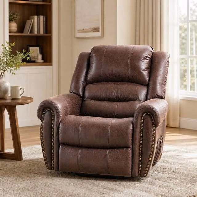 STILVORA Power Lift Recliner Chair with Massage, Heat and USB in Brown