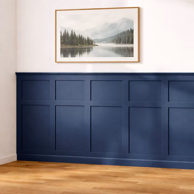Home Treats Brown Wooden Wall Panelling Moulding Kit