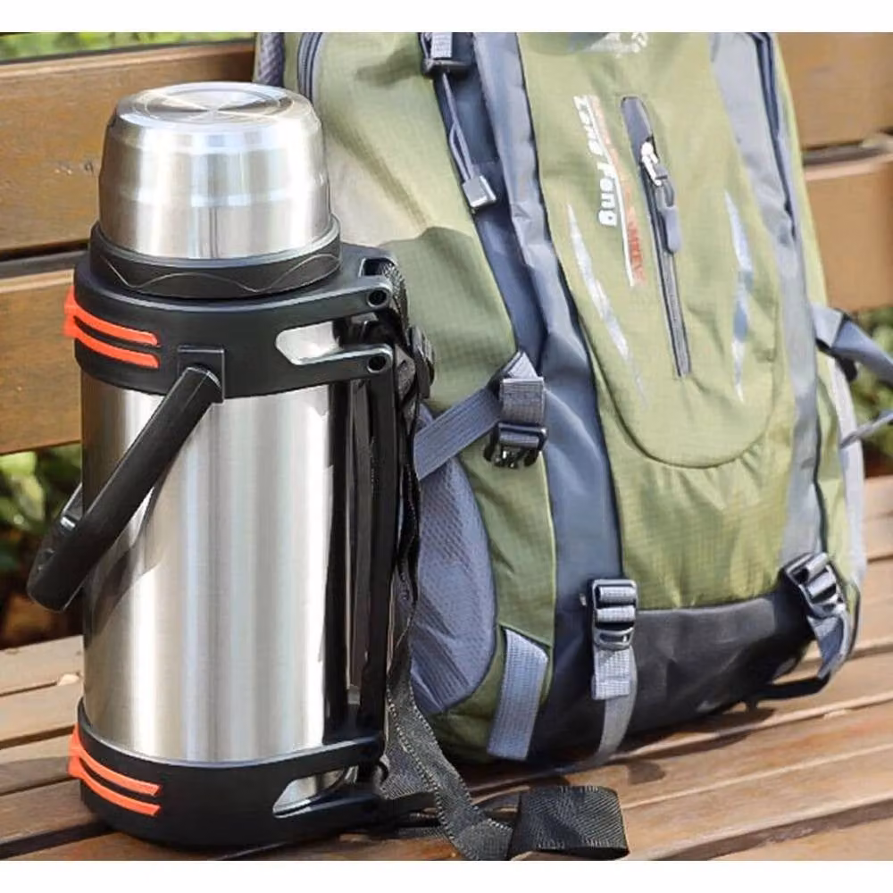 FLAVORA Vacuum Insulated Stainless Steel Flask in Metallic Silver, 3000 ml – 6