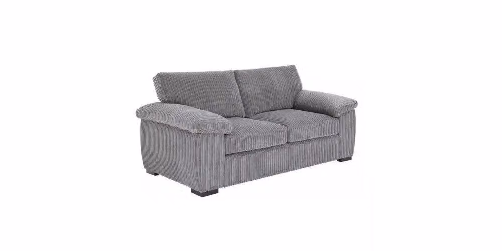 LUXURY LIFE Collingdale 2 Seater Sofa in Grey Jumbo Cord Fabric – 2