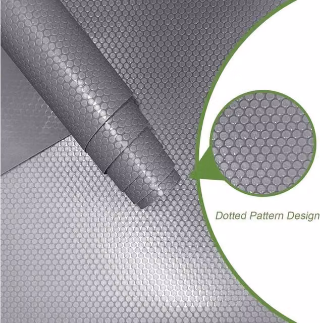 PAWNORA Non-Slip Grey Kitchen Cabinet and Drawer Shelf Liner Mat, 6m
