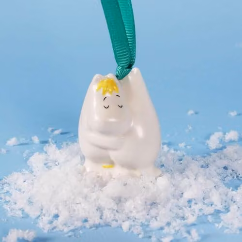 Half Moon Bay Moomins Moomintroll and Snorkmaiden Hugging Ceramic 3D Hanging Decoration Ornament in Multicolour – 2