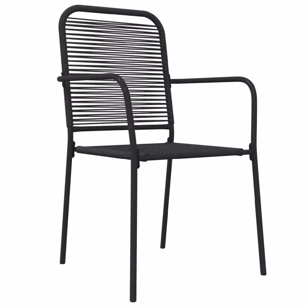Berkfield Home Elegant 5 Piece Garden Dining Set in Black with Steel and Glass – 3