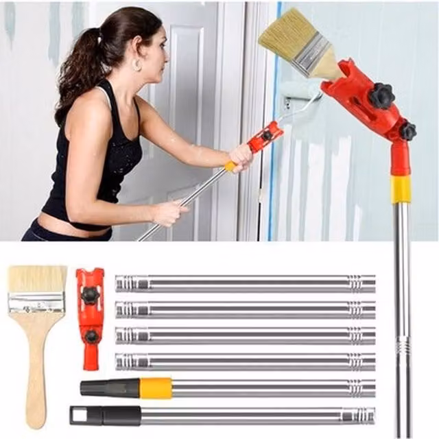 NESTLUNE Multi-Angle Paint Brush and Roller Extender, Silver, W: 52 cm, H: 170 cm – 1