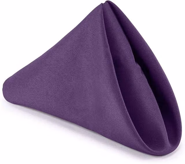 Neel Blue Reusable Polyester Table Napkins in Purple, W/D/H: 50 x 50 x 0.1 cm