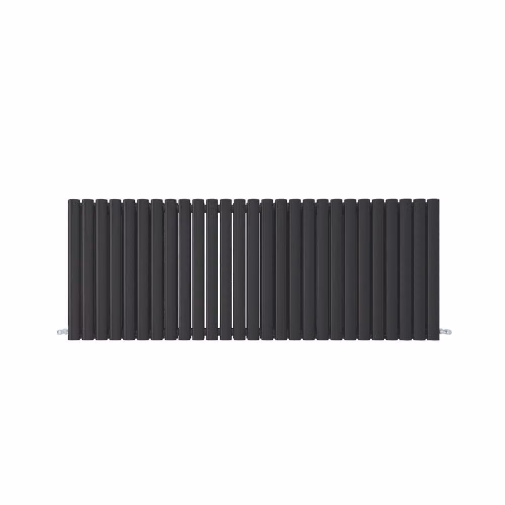 Orva Black Horizontal Double Oval Column Towel Rail, W: 60.0 cm, H: 159.3 cm – 4