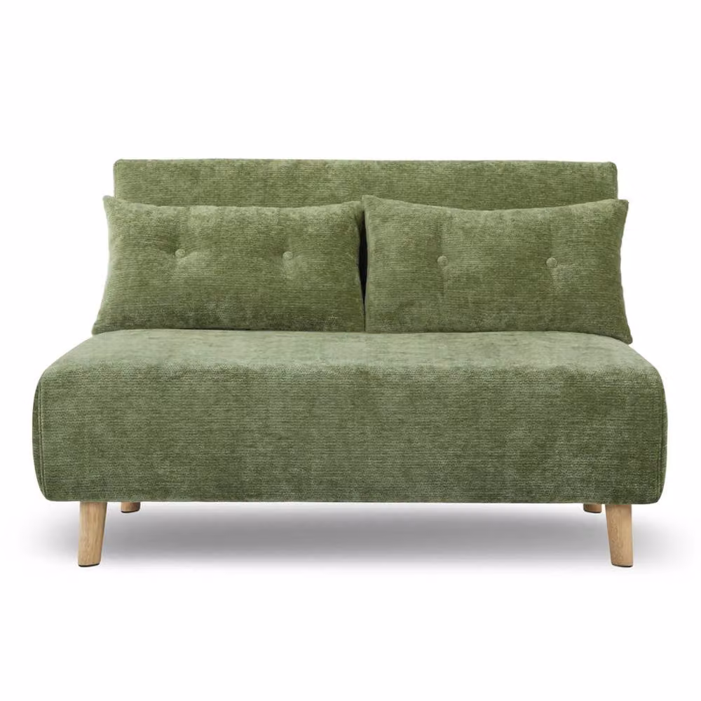 Home Garden Direct Aurora Small Double 2 Seater Sofa Bed in Green Premium Fabric with Scatter Cushions, W/D/H: 120 x 200 cm – 2