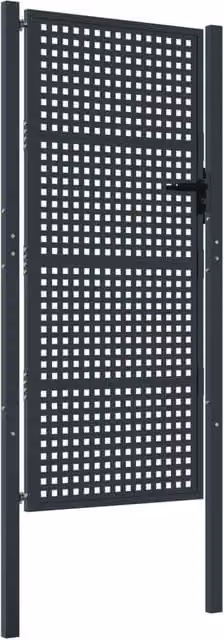 Berkfield Home Steel Wire Mesh Garden Gate in Anthracite, W: 105 cm, H: 250 cm