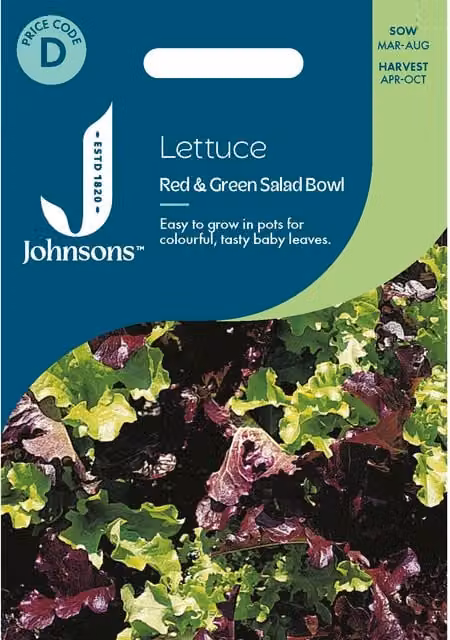 Johnsons Seeds Red and Green Lettuce Salad Bowl Vegetable Seeds
