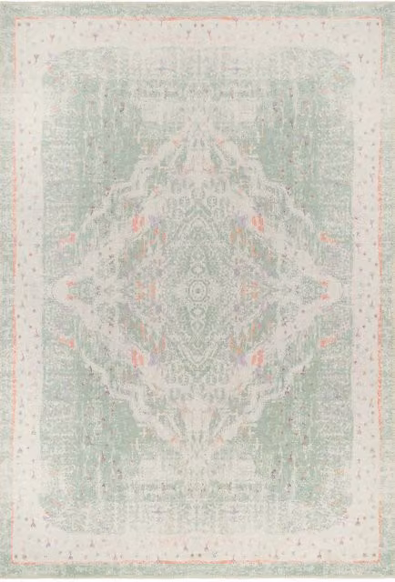 Kukoon Large Washable and Non-Slip Area Rug in Pale Green, W: 200 cm, L: 290 cm – 1