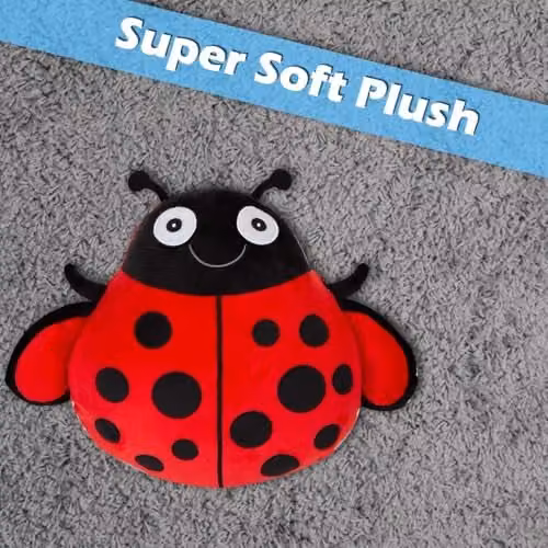 VFM e-Store Red Plush Lady Bird Wall Decoration, W: 36 cm, H: 37 cm – 6