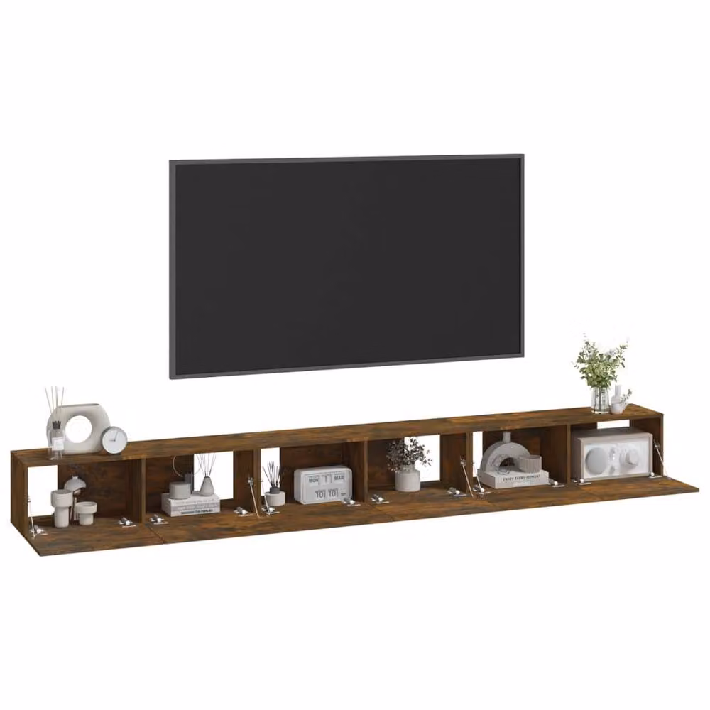 Berkfield Home 3 Piece Smoked Oak TV Cabinet Set in Brown – 3