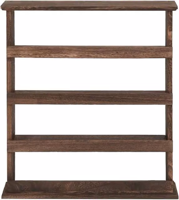 FORGEVIO 4 Tier Rustic Wood Spice Rack Organizer in Brown