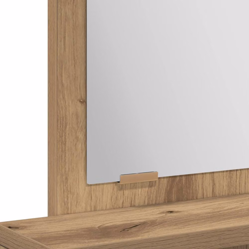 Berkfield Home Artisan Oak Dressing Table with Drawers in Brown, W/D/H: 50 x 41 x 140 cm – 2