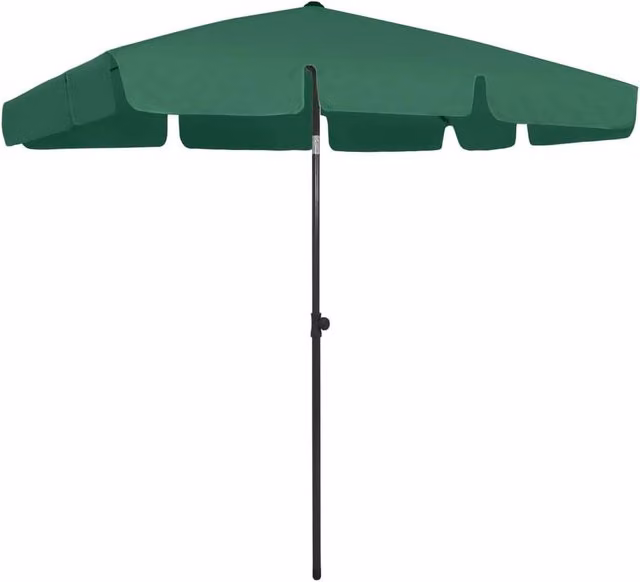 Berkfield Home Green Polyester Beach Umbrella W/D/H: 200 x 125 cm – 1
