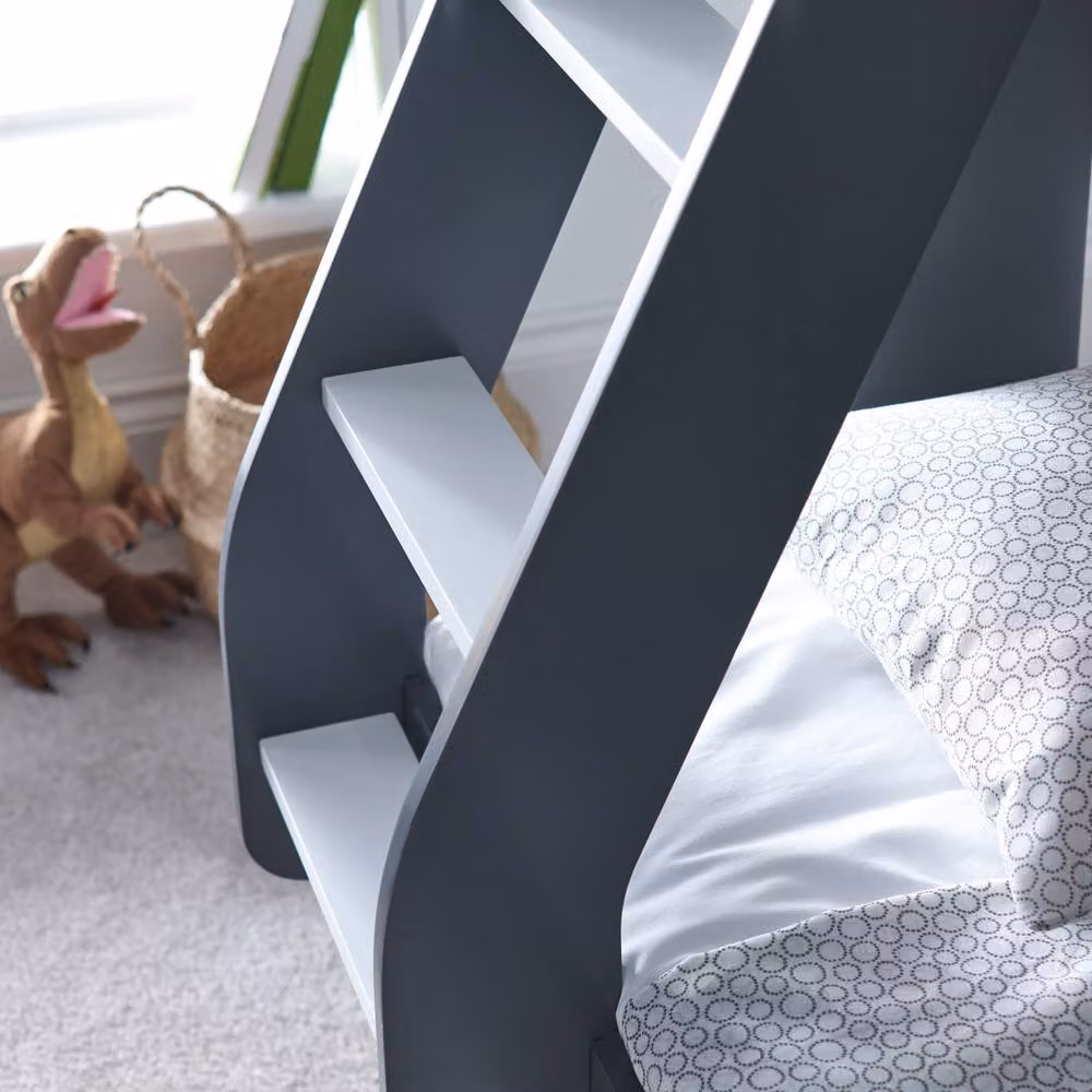 Bedmaster Oliver Triple Sleeper Storage Bunk Bed with Drawer, Grey and White, W/D/H: 120 x 200 x 158.2 cm – 3