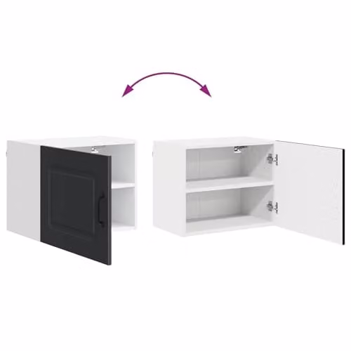 vidaXL Kalmar Dishwasher Panels, 2 Pieces, Black Matt Engineered Wood