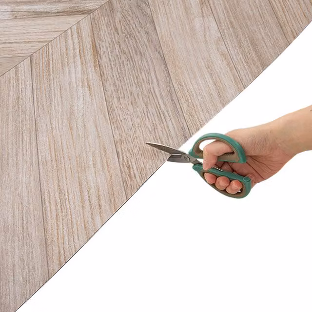 Kidkid Self-Adhesive Rustic Wood Look Plank Flooring Sticker, Brown
