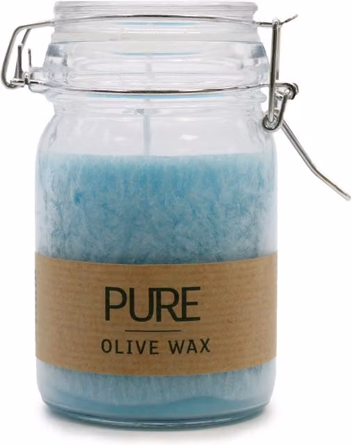 KDMD Pure Olive Wax Jar Candle, Turquoise Blue, H 120 mm x W 70 mm x D 12 mm – 2