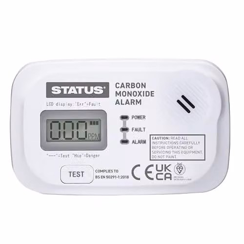 Status White Carbon Monoxide Detector with Batteries SDCMA2XAA1PB4 – 1