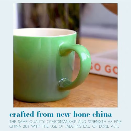 Argon Tableware Green Ombre Bone China Coffee Mugs, 330ml, Set of 4 – 2