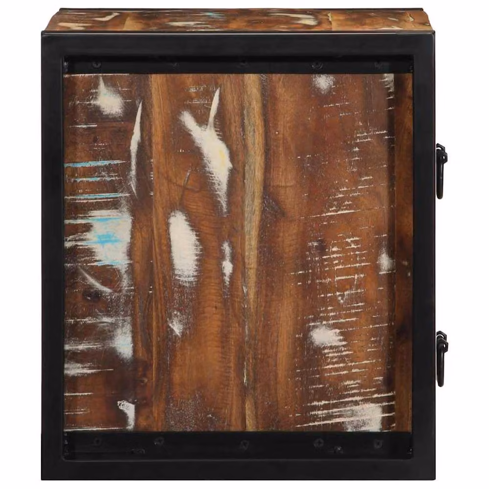 Berkfield Home Multicolour Reclaimed Solid Wood Bedside Cabinet W/D/H: 40 x 35 x 40 cm – 3