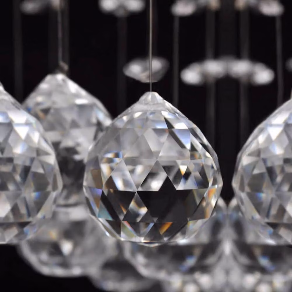 Berkfield Home White and Silver Ceiling Lamp with Crystal Beads – 4