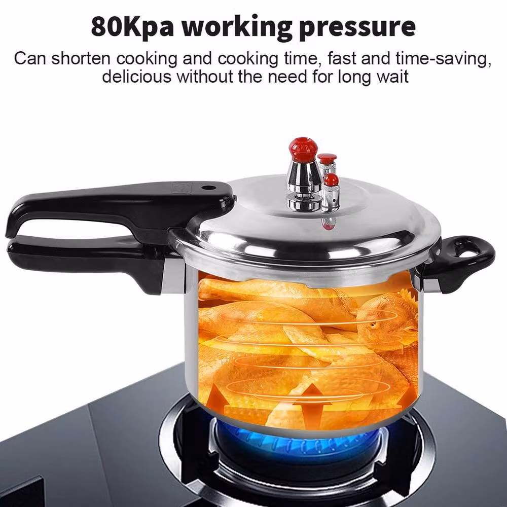 PAWNORA 5 l Dual Handle Aluminium Pressure Cooker in Silver – 3