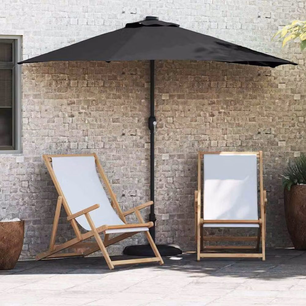 Berkfield Home Modern Garden Parasol in Black, 280 cm Diameter – 2