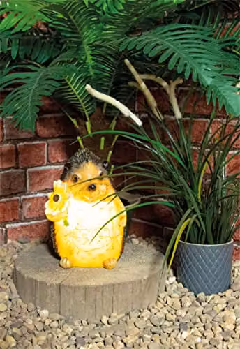 St Helens Home & Garden Solar Hedgehog Garden Ornament in Brown – 2