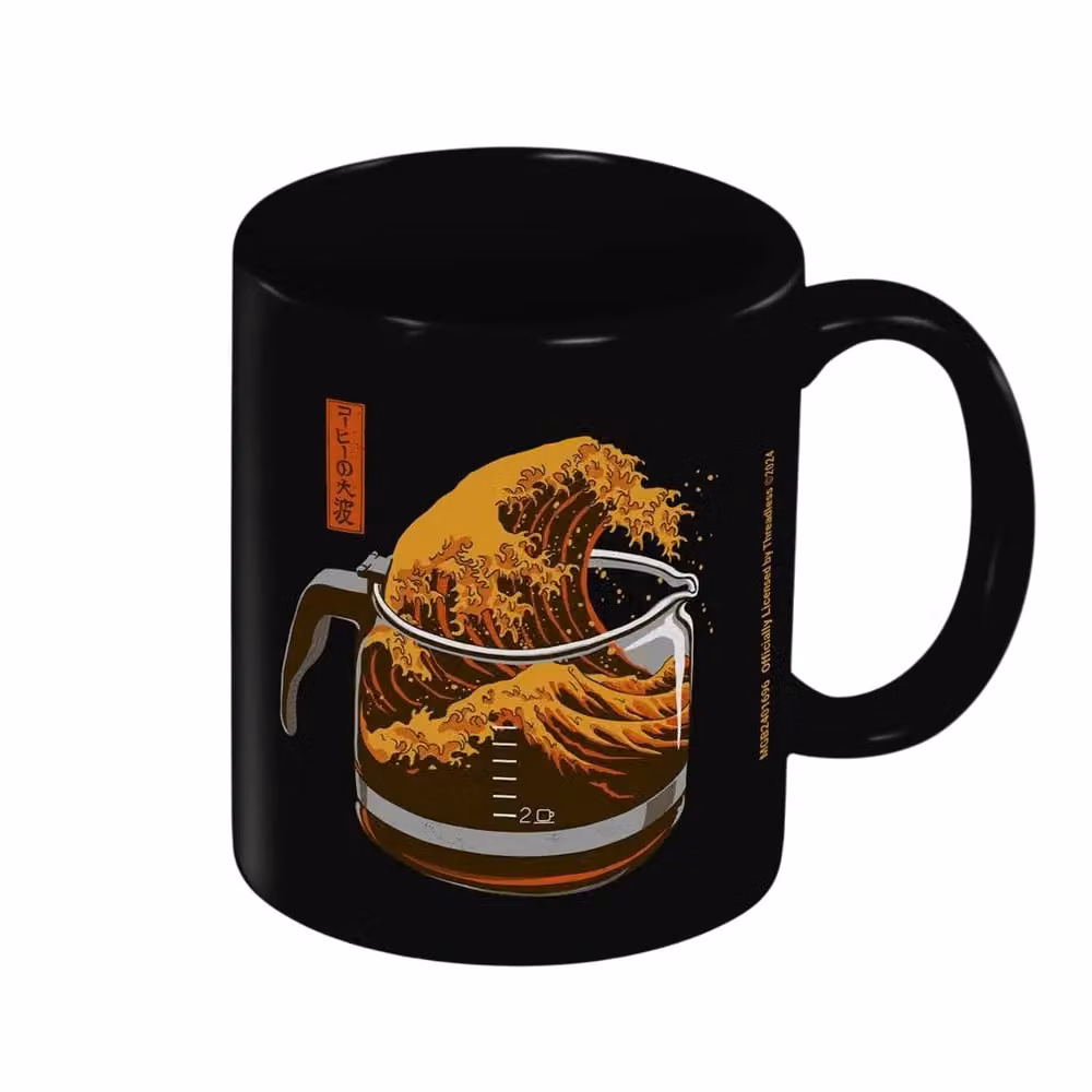Threadless Coffee Wave 315ml Ceramic Mug in Black – 2