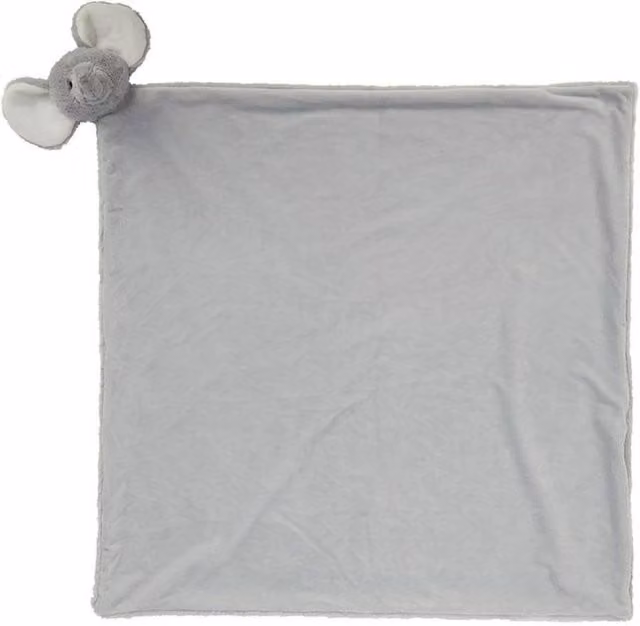 Mumbles Elephant Fleece Blanket in Grey