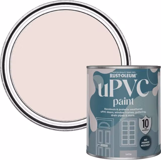 Rust-Oleum UPVC Paint in Satin Finish, Pink, 0.75 l