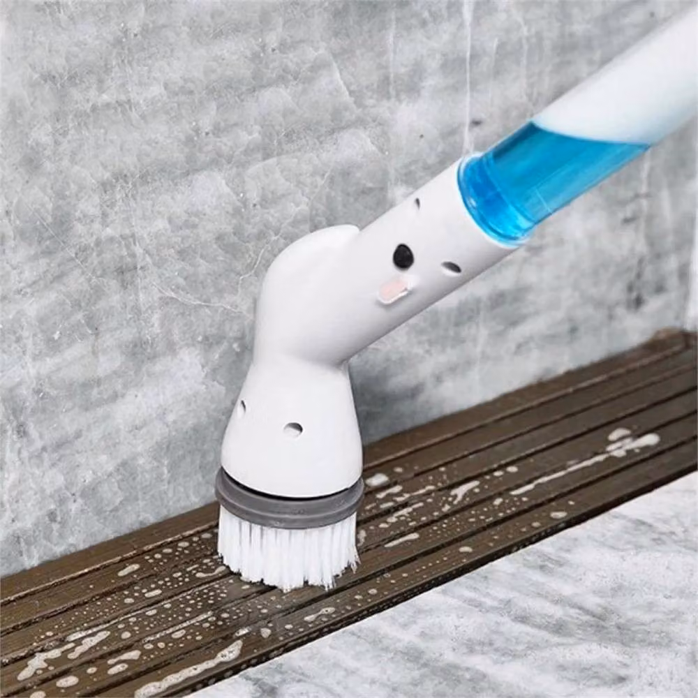 Nordara 6 in 1 Cordless Electric Spin Scrubber Cleaning Brush in White – 4