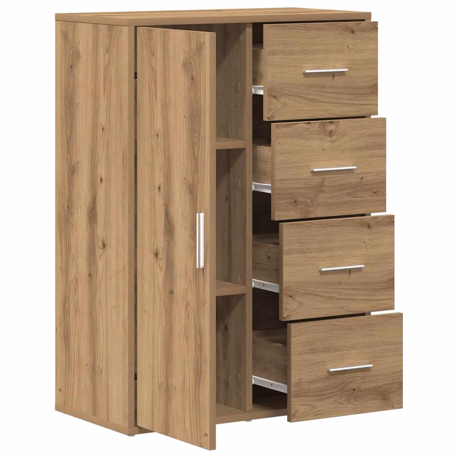 Berkfield Home Artisan Oak Sideboard in Brown, W/D/H: 60 x 31 x 84 cm – 2