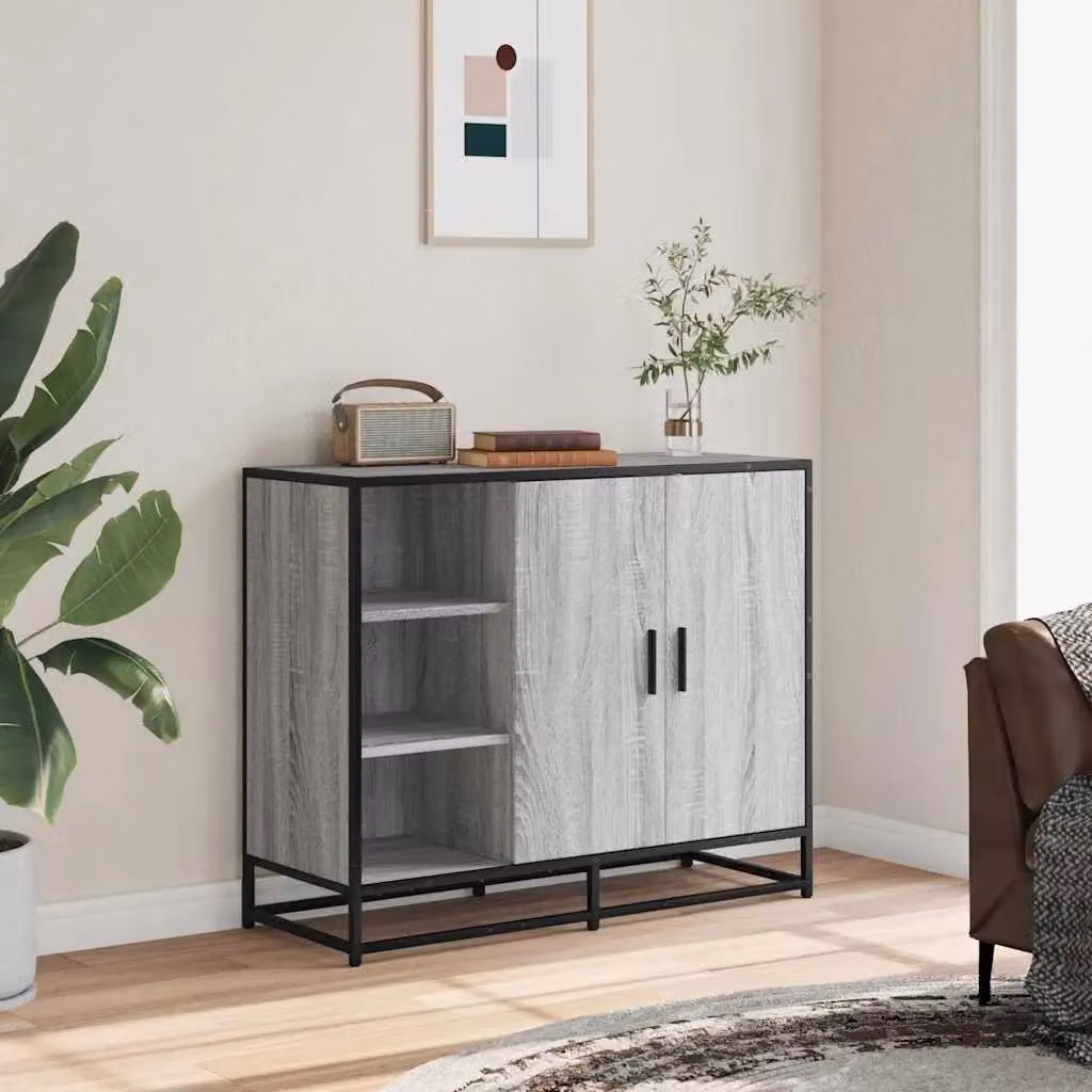 Berkfield Home Grey Sonoma Sideboard W/D/H: 92 x 35 x 76 cm – 3