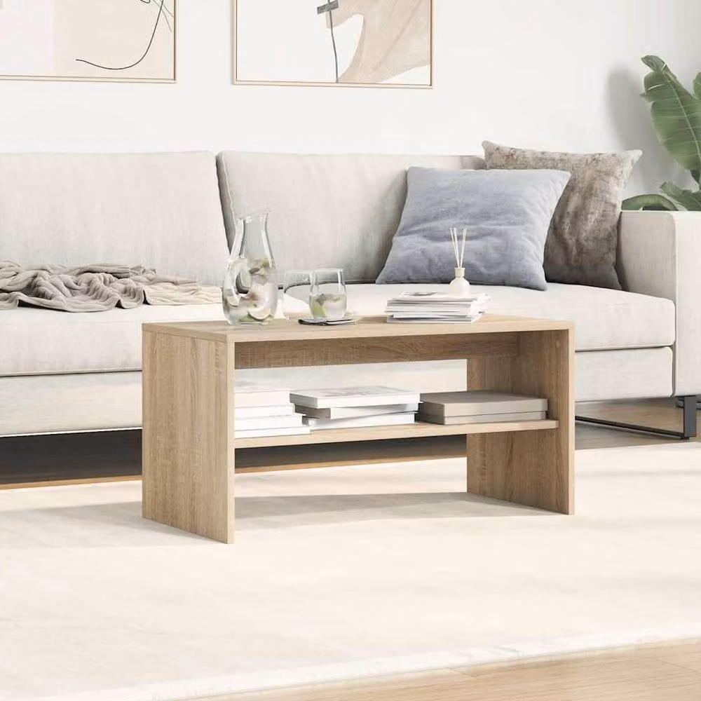Berkfield Home Sonoma Oak TV Cabinet in Beige, W/D/H: 80 x 40 x 40 cm – 3
