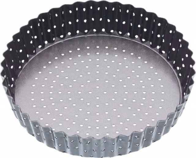 MasterClass Crusty Bake Non-stick Fluted Round 18cm Tart Tin in Black – 1