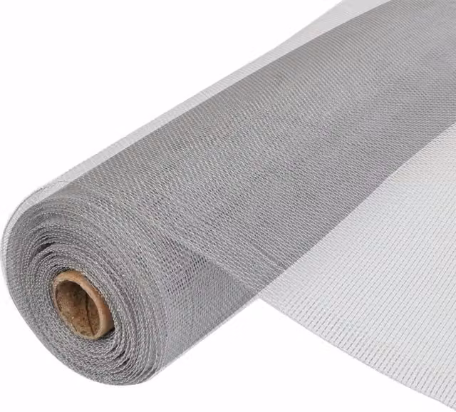 Berkfield Home Aluminium Mesh Screen, Silver, W: 100 cm, H: 1000 cm